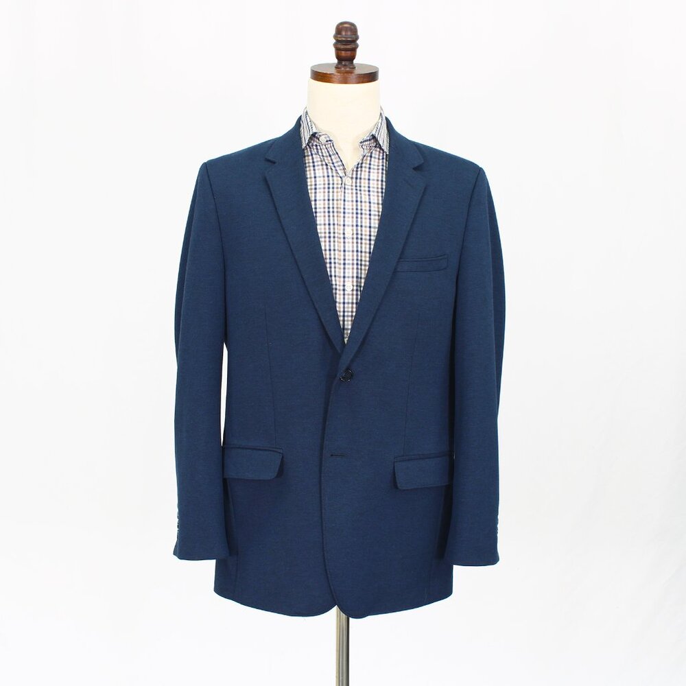 APT 9 44R Blue Blazer Sport Coat Jacket 2-Button Solid Y217